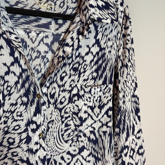 Lilly Pulitzer Sea View Peacock Button Down shirt - Picture 3 of 5